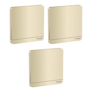 Schneider Electric AvatarOn 1 Gang 1 Way Switch 16Ax 250V - Metal Gold Hairline/ Dark Grey/ Dark Wood/ White/ Wine Gold E8331L1 (Single Piece / Pack of 3 / Pack of 5)